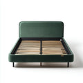 Velvet Upholstered Bed Frame 210x160x100 cm - Green - Queen Size - Modern Style