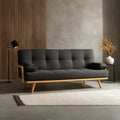 Sofa Bed Fabric Upholstered 180x80x75 cm - Dark Gray - Modern Design