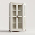 Glass Display Cabinet 180x90x40 cm - White - Contemporary Design