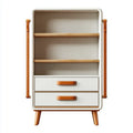 Display Cabinet 80x40x120 cm - White/Wood - Modern Design